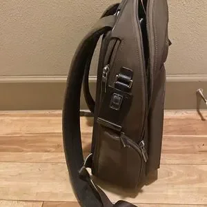 Tumi Arrive Kingston’s Backpack Brown TUMI Harrison Bradner Leather Backpack – Luggage Pros main image 4